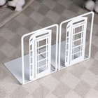 Держатель-подставка для книг "Лондон" набор 2шт, 15х10х10см, белый - фото 22320716