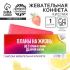 Кислая жевательная конфета «Планы на жизнь», 10 г. - Фото 1