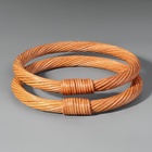 Ручки для сумки деревянные, плетёные, d=10.2 / 12.5 см, 2 шт., светло-коричневые - Фото 3