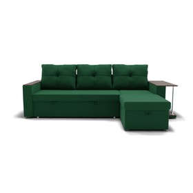 Угловой диван «Атланта», механизм венеция, универсальный, велюр, цвет галакси лайт 010