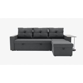 Угловой диван «Атланта», механизм венеция, универсальный, велюр, цвет галакси лайт 021