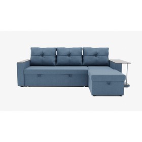 Угловой диван «Атланта», механизм венеция, универсальный, велюр, цвет галакси лайт 022