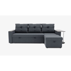 Угловой диван «Атланта», механизм венеция, универсальный, велюр, цвет галакси лайт 026