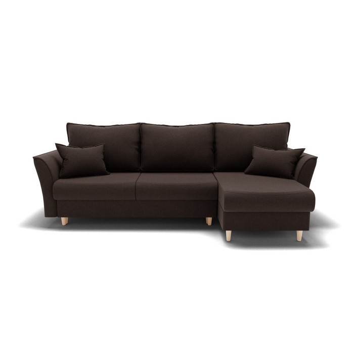 Угловой диван «Барселона 3», механизм пантограф, угол правый, велюр, цвет галакси лайт 004 - Фото 1
