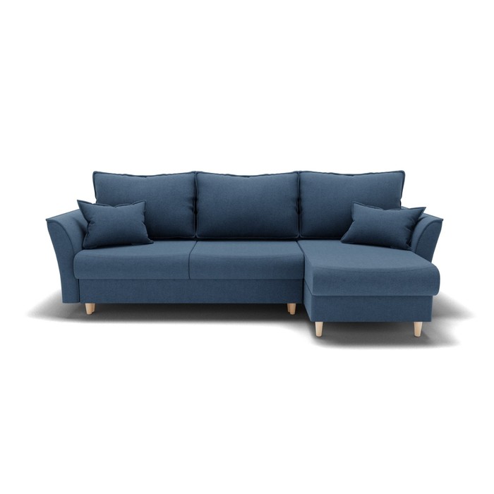 Угловой диван «Барселона 3», механизм пантограф, угол правый, велюр, цвет галакси лайт 022 - Фото 1