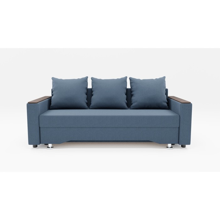 Прямой диван «Квадро 2», механизм еврокнижка, велюр, цвет галакси лайт 022