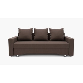 Прямой диван «Квадро 3», механизм еврокнижка, велюр, цвет галакси лайт 004