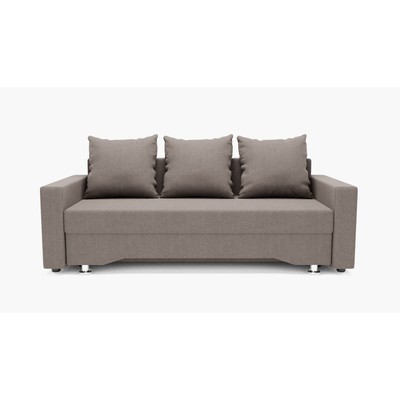 Прямой диван «Квадро 3», механизм еврокнижка, велюр, цвет галакси лайт 005