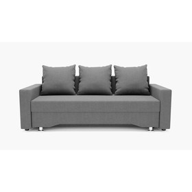 Прямой диван «Квадро 3», механизм еврокнижка, велюр, цвет галакси лайт 021