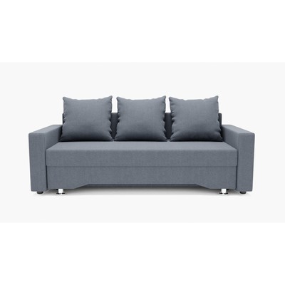 Прямой диван «Квадро 3», механизм еврокнижка, велюр, цвет галакси лайт 026