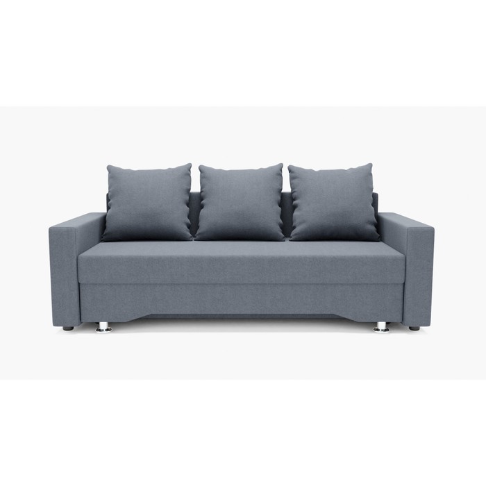 Прямой диван «Квадро 3», механизм еврокнижка, велюр, цвет галакси лайт 026 - Фото 1