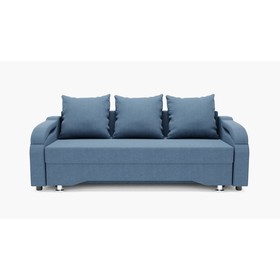 Прямой диван «Квадро 5», механизм еврокнижка, велюр, цвет галакси лайт 022