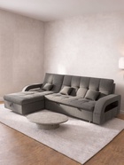 Диван угловой «Майами 2», механизм венеция, универсальный, велюр, цвет галакси лайт 005 - Фото 4