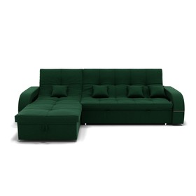 Угловой диван «Майами 2», механизм венеция, универсальный, велюр, цвет галакси лайт 010
