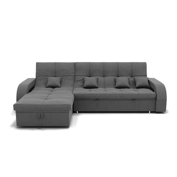 Угловой диван «Майами 2», механизм венеция, универсальный, велюр, цвет галакси лайт 021