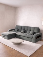 Диван угловой «Майами 2», механизм венеция, универсальный, велюр, цвет галакси лайт 021 - Фото 4