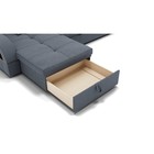 Диван угловой «Майами 2», механизм венеция, универсальный, велюр, цвет галакси лайт 026 - Фото 5