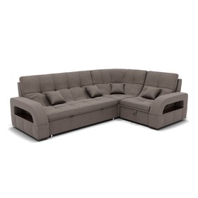 Угловой диван «Майами 3», механизм венеция, универсальный, велюр, цвет галакси лайт 005