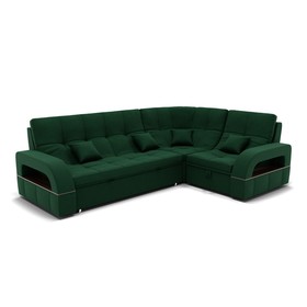 Угловой диван «Майами 3», механизм венеция, универсальный, велюр, цвет галакси лайт 010