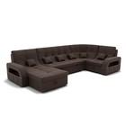 П-образный диван «Майами 4», механизм венеция, универсальный, велюр, цвет галакси лайт 004 - Фото 1