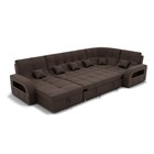 П-образный диван «Майами 4», механизм венеция, универсальный, велюр, цвет галакси лайт 004 - Фото 2
