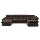 П-образный диван «Майами 4», механизм венеция, универсальный, велюр, цвет галакси лайт 004 - Фото 3