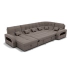 П-образный диван «Майами 4», механизм венеция, универсальный, велюр, цвет галакси лайт 005 - Фото 2