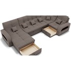 П-образный диван «Майами 4», механизм венеция, универсальный, велюр, цвет галакси лайт 005 - Фото 5