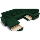 Диван п – образный «Майами 4», универсальный, механизм венеция, велюр, цвет галакси лайт 010 - Фото 5