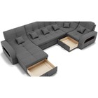 П-образный диван «Майами 4», механизм венеция, универсальный, велюр, цвет галакси лайт 021 - Фото 5
