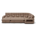 Диван п – образный «Майами 4», универсальный, механизм венеция, велюр, цвет галакси лайт 023 - Фото 4