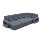П-образный диван «Майами 4», механизм венеция, универсальный, велюр, цвет галакси лайт 026 - Фото 2