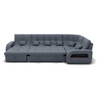П-образный диван «Майами 4», механизм венеция, универсальный, велюр, цвет галакси лайт 026 - Фото 4