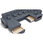 П-образный диван «Майами 4», механизм венеция, универсальный, велюр, цвет галакси лайт 026 - Фото 5
