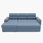 Диван угловой «Манчестер», механизм венеция, угол левый, велюр, цвет галакси лайт 022  (артикул 9798789)  большой выбор товаров оптом и в розницу по низким ценам с доставкой