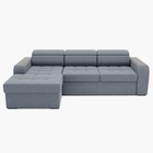 Диван угловой «Манчестер», механизм венеция, угол левый, велюр, цвет галакси лайт 026  (артикул 9798791)  большой выбор товаров оптом и в розницу по низким ценам с доставкой