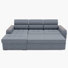 Диван угловой «Манчестер», механизм венеция, угол левый, велюр, цвет галакси лайт 026  (артикул 9798791)  большой выбор товаров оптом и в розницу по низким ценам с доставкой