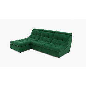 Угловой диван «Монако 2», механизм венеция, универсальный, велюр, цвет гелекси лайт 010