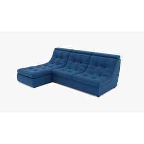Угловой диван «Монако 2», механизм венеция, универсальный, велюр, цвет гелекси лайт 014