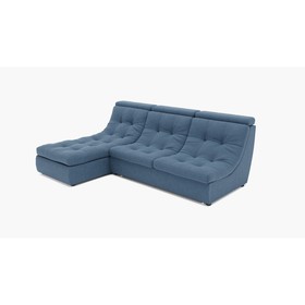 Угловой диван «Монако 2», механизм венеция, универсальный, велюр, цвет гелекси лайт 022