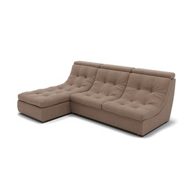 Угловой диван «Монако 2», механизм венеция, универсальный, велюр, цвет гелекси лайт 023
