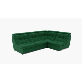 Угловой диван «Монако 3», механизм венеция, универсальный, велюр, цвет гелекси лайт 010