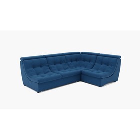 Угловой диван «Монако 3», механизм венеция, универсальный, велюр, цвет гелекси лайт 014
