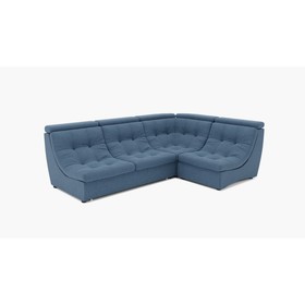 Угловой диван «Монако 3», механизм венеция, универсальный, велюр, цвет гелекси лайт 022