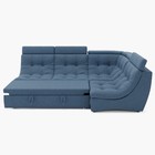 Диван угловой «Монако 3», механизм венеция, универсальный, велюр, цвет галакси лайт 022  (артикул 9798829)  большой выбор товаров оптом и в розницу по низким ценам с доставкой