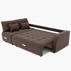 Диван угловой «Нью–йорк 3», механизм пантограф, угол левый, велюр, цвет галакси лайт 004  (артикул 9798840)  большой выбор товаров оптом и в розницу по низким ценам с доставкой