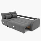 Диван угловой «Нью–йорк 3», механизм пантограф, угол левый, велюр, цвет галакси лайт 021  (артикул 9798844)  большой выбор товаров оптом и в розницу по низким ценам с доставкой