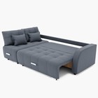 Диван угловой «Нью–йорк 3», механизм пантограф, угол левый, велюр, цвет галакси лайт 026  (артикул 9798847)  большой выбор товаров оптом и в розницу по низким ценам с доставкой