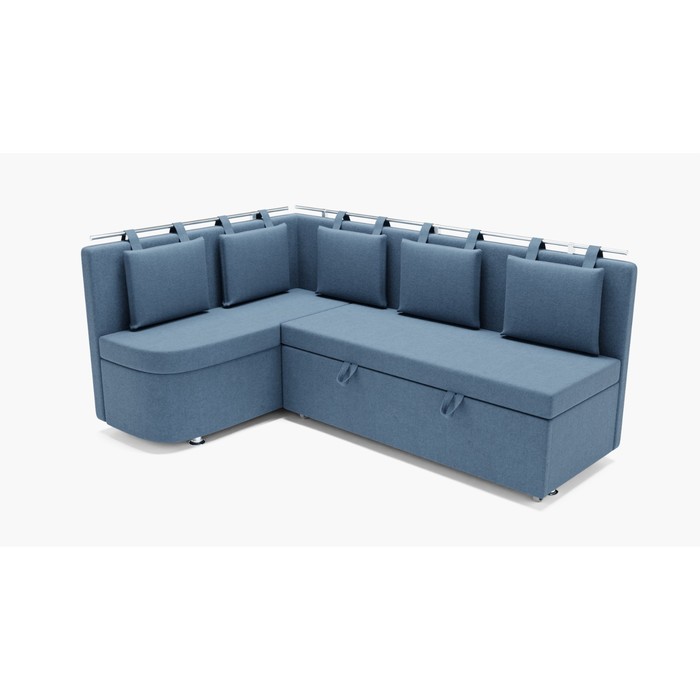 Угловой кухонный диван «Париж 1», механизм дельфин, угол левый, велюр, гелекси лайт 022