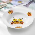 Набор посуды «Пчёлы», 3 предмета: кружка 200 мл, тарелка глубокая 230 мл, d=20 см, тарелка мелкая d=17 см - Фото 4